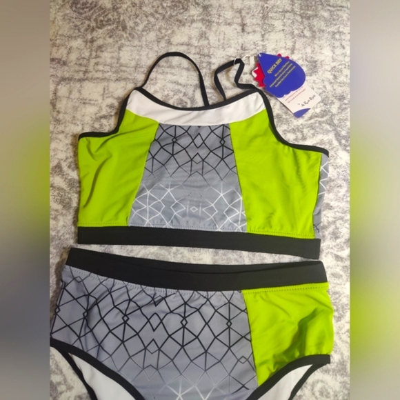 AS Rose Two PieceSwimsuits for Girls-Summer Beach Sports Bikini for Kids UPF50+ - Picture 4 of 7